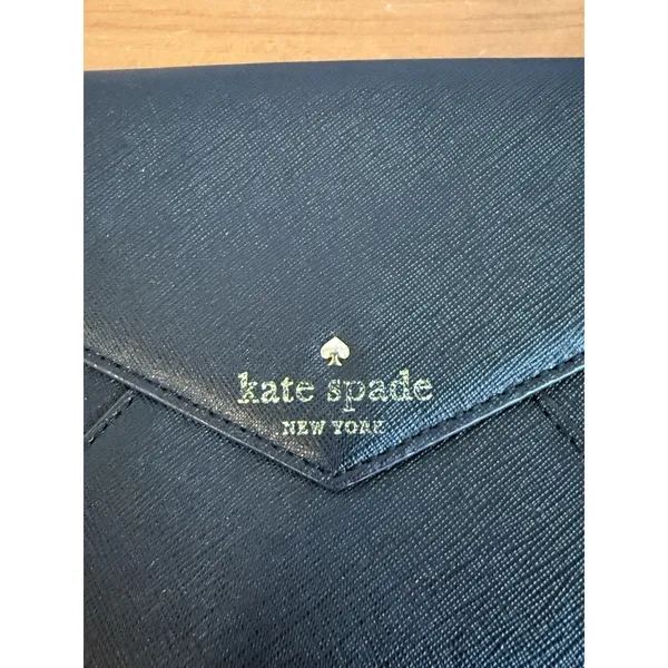 Kate Spade Black Cedar Street Mini Leather Envelope Crossbody Shoulder‎ Bag - Image 2