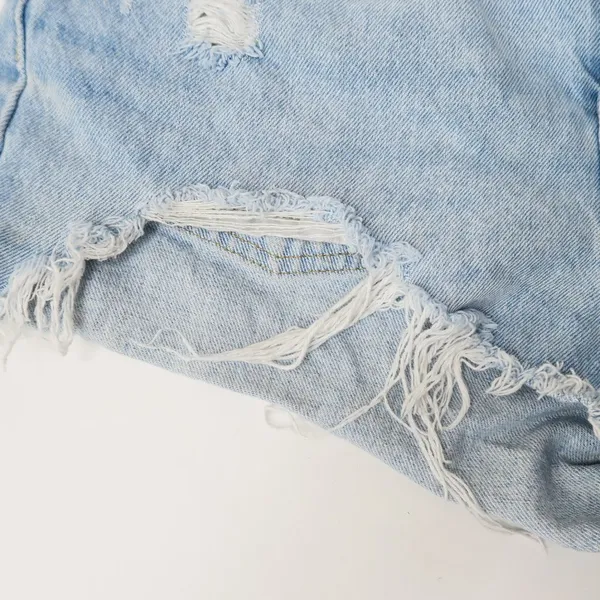 Levi’s High Waisted Light Wash 501 Denim Shorts - Image 5