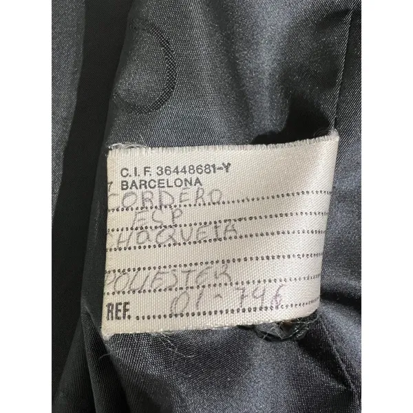 Peletaria Solsona Spain‎ Black Oversized Leather Jacket Western Style Size 42 - Image 6