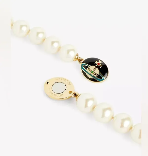 VIVIENNE WESTWOOD Loelia brass and faux pearl necklace - Image 3