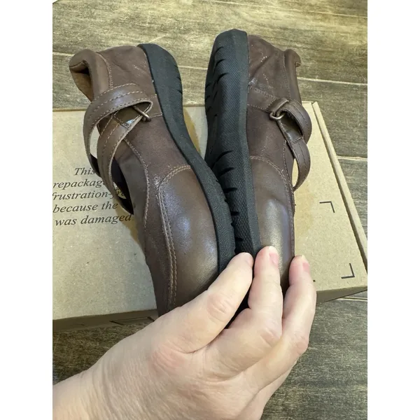 David Tate Women's Gentle Mary Jane Flat Sneaker Brown Size‎ 10.5 Medium - Image 7