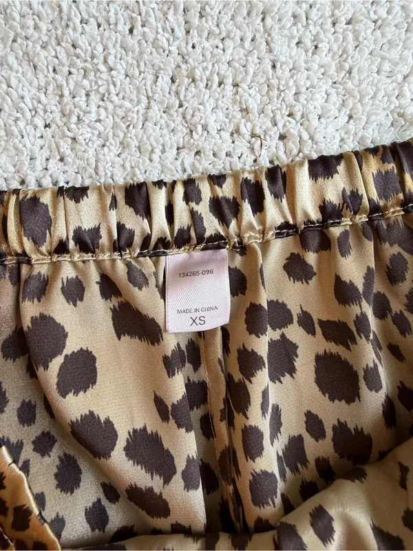 Victoria's Secret Leopard Print Satin Pajama Set VINTAGE Y2K XS - Image 10