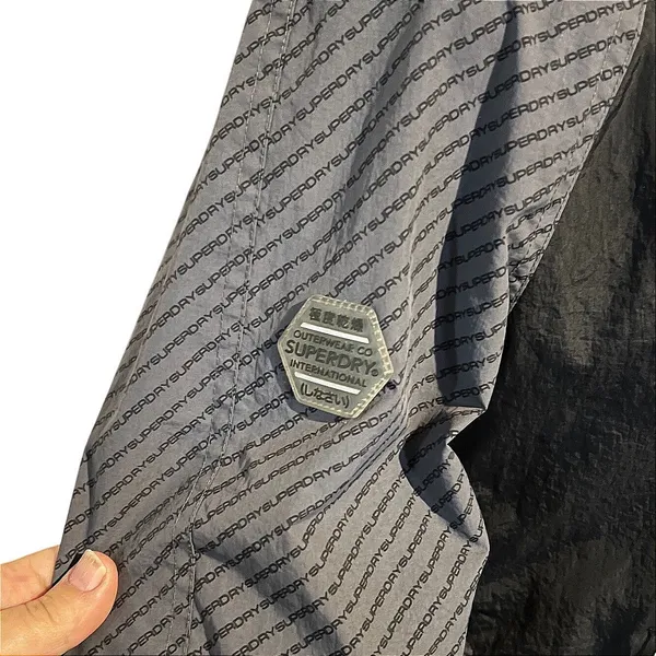 Superdry SD-Windcheater‎ Arctic Impact Jacket Black/Gray/Silver Size 4 GUC - Image 4