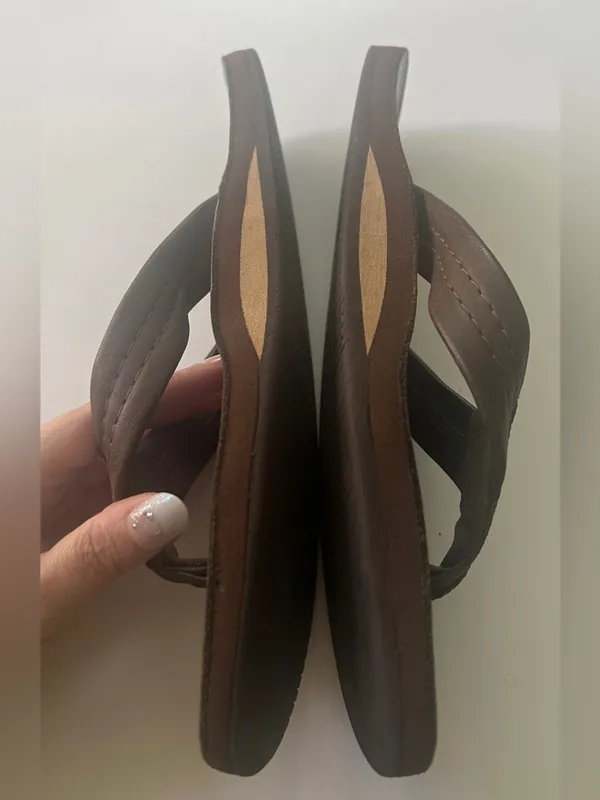Rainbow Sandals Leather Sandals Single Layer - Image 2