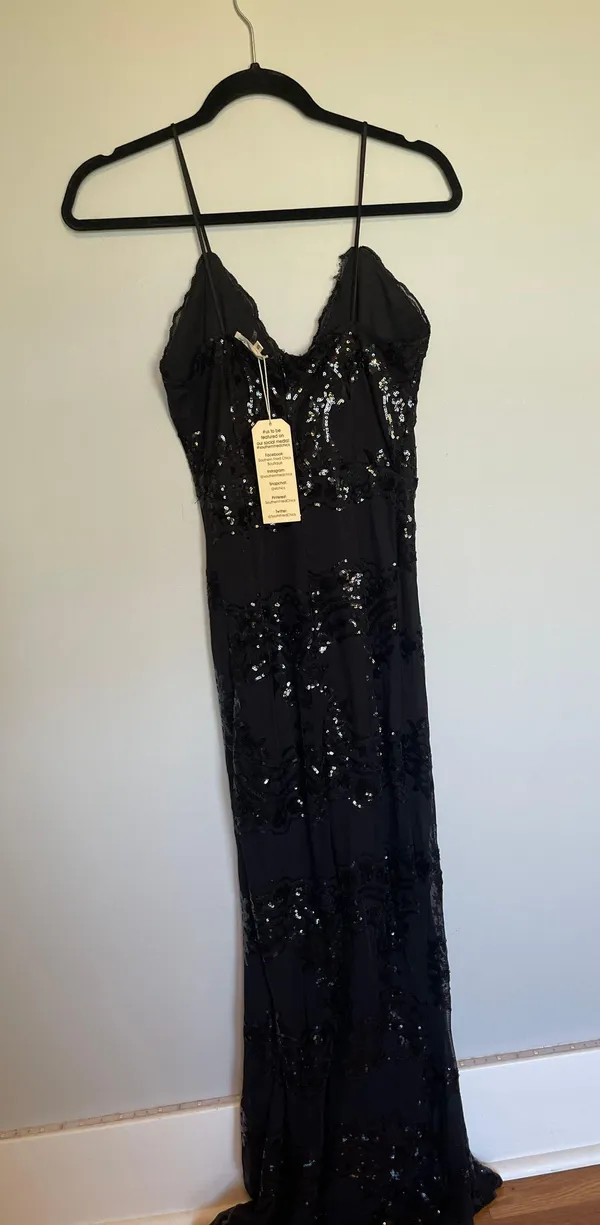 Southern Fried Chicks Black Sequin Prom Dress - Image 4