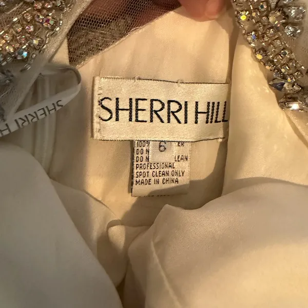 Sherri Hill A-Line Satin Beaded Bodice Wedding Dress NWT - Image 15