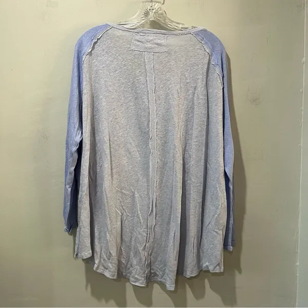 We the Free boho top blue moon combo Size‎ Small Henley New Long Sleeve - Image 10