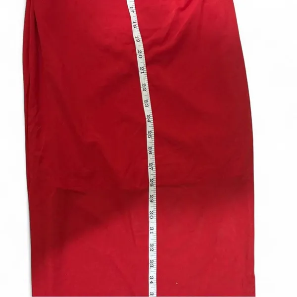 Almost Famous Red Rosette Halter Dress M‎ Ruched Y2K 2000s Bodycon - Image 6
