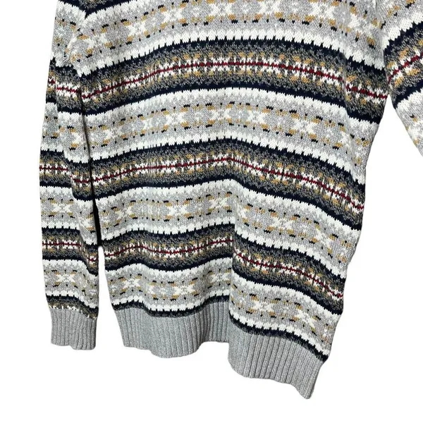 American Eagle Mens Super Soft Fair isle Crew Neck Sweater Large Tall - Image 5