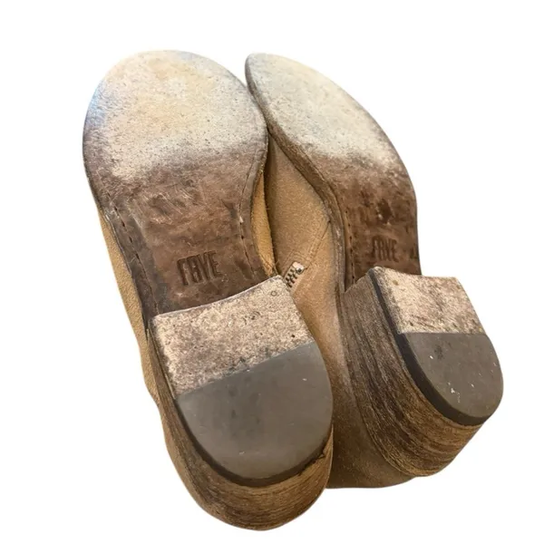 Frye Womens Booties Size 6 Tan Leather Side Zip Boots - Image 10