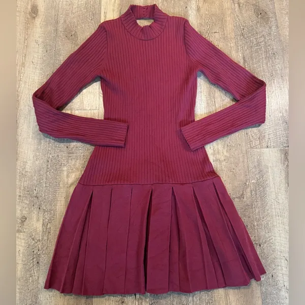 Free People Emmy Mini Dress in Aged Red Medium - Image 4