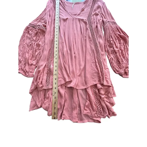 Free People Dress Small Just the Two of Us Boho Balloon Sleeve Babydoll‎ #K2-3 - Image 7