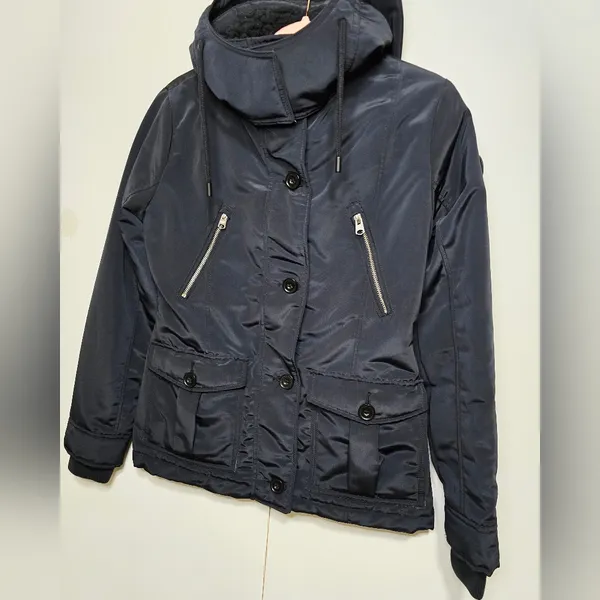 Abercrombie & Fitch Water Wind Resistant Hooded Technical Parka Jacket Size S - Image 5
