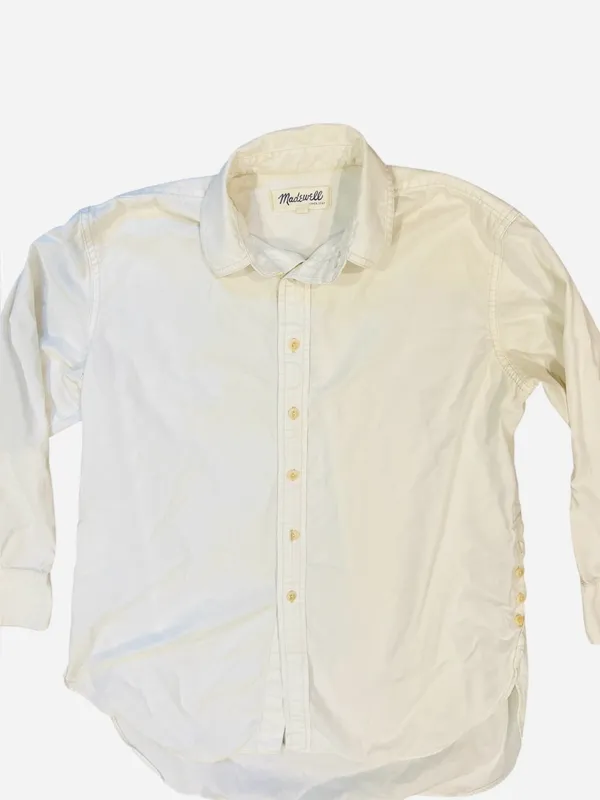 Madewell White Button-Down Tunic Shirt - Image 3