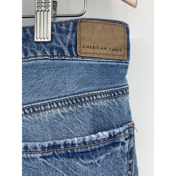American Eagle Womens‎ 8short Tomgirl Distressed Button Fly Ripped Denim Bin9 - Image 9