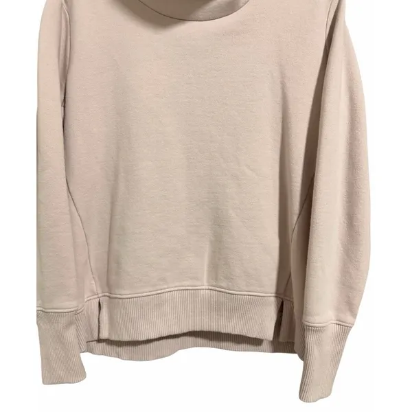 Athleta Funnel Neck Sweatshirt Faint‎ Pink Women's Size Medium - Image 5