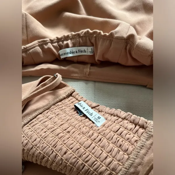 Abercrombie Tan Matching Set (Crop Top and Skirt) NWOT - Image 3