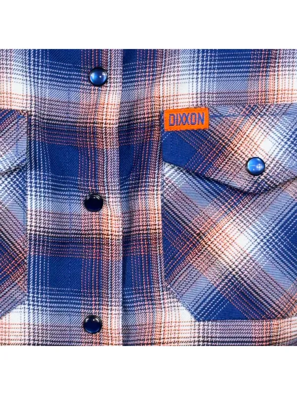 Dixxon The Great One 13 Women’s M Blue Plaid Flannel - Image 3