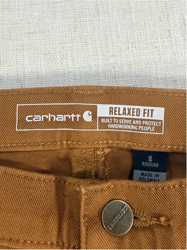 Carhartt Women’s Rugged Flex Relaxed Fit Double Front Work Pants Brown 8 Regular - Image 3