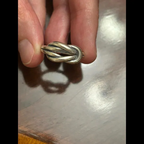 ring band sterling silver 925 beautiful unique lot a92 size 7 - Image 4