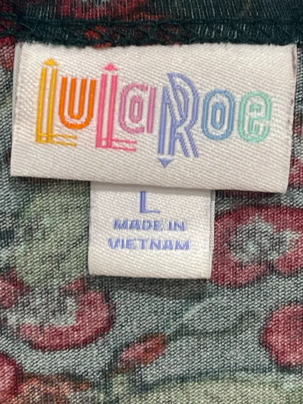 LuLaRoe Julia Dress Women’s Large Holly Berry Christmas Holiday Bodycon LuLaRoe - Image 2