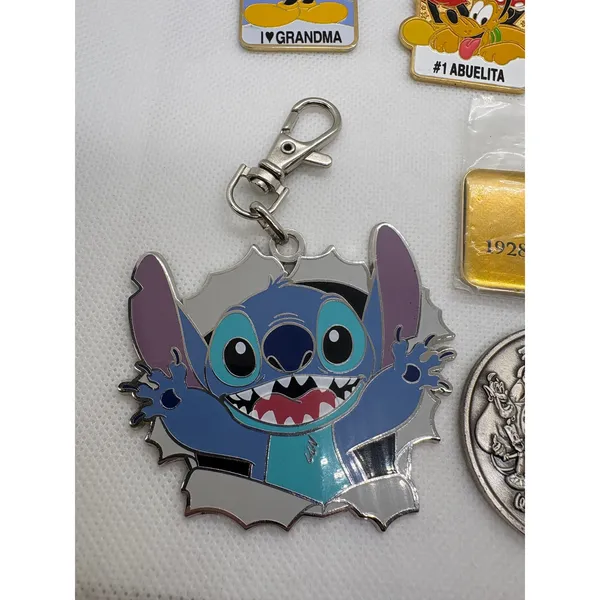 Disney Keychain Coin Lot Stitch Mickey‎ Minnie 60th 25th Anniversary Abuelita - Image 3