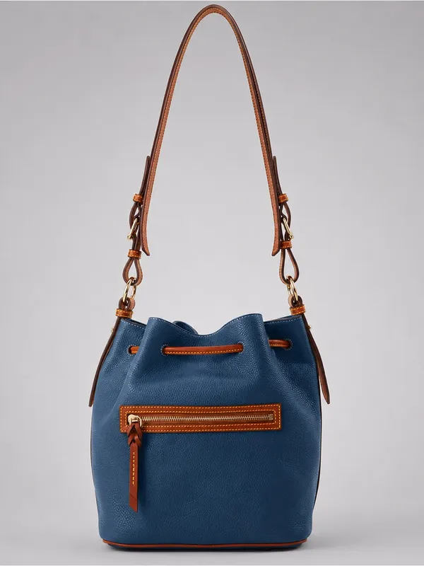 Dooney & Bourke Bucket Drawstring Tasha Midnight Blue EUC - Image 3
