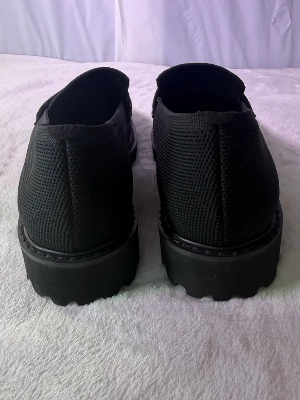 Vizzano Black Knit Penny Loafers for Women - Image 8