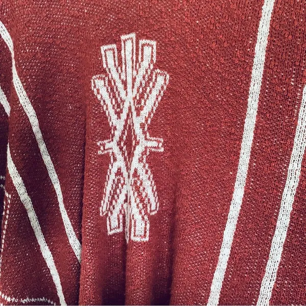 Women's Unique Boho Tribal Aztec Poncho Shawl Cardigan - Image 7