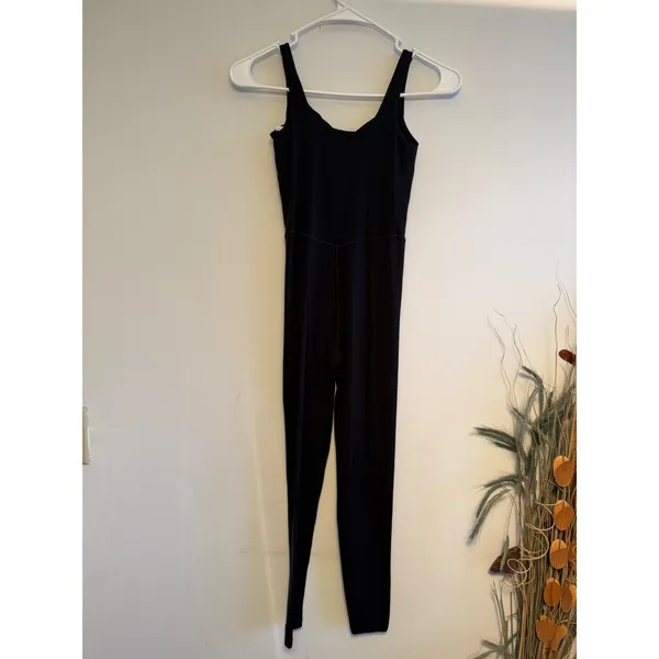 OFFLINE by‎ Aerie Real Me Black V-Neck Activewear Jumpsuit Womens XS 3471 - Image 3