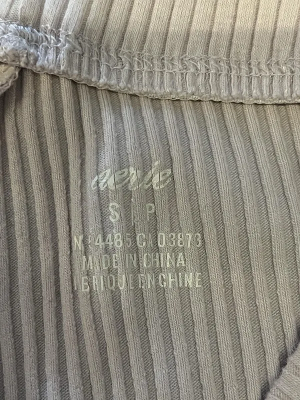 Aerie Pants Womens Small Purple Ribbed Knit Flare Leg Stretch Lounge Sweatpants - Image 9