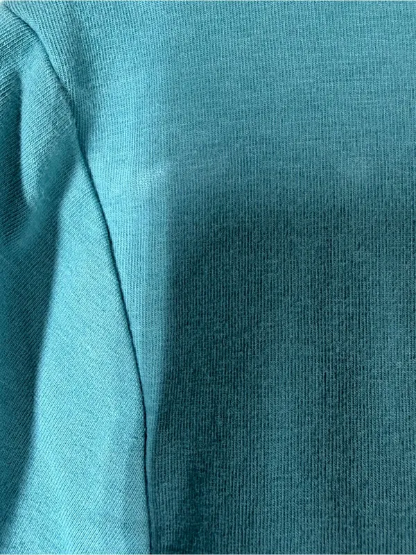 Abercrombie & Fitch Teal Blue Short Sleeve Compression Bodysuit - Image 5