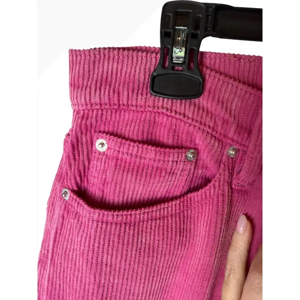 BDG High And Wide Corduroy Pants Women 26 Pink Wide Leg High Rise Streetwear Y2K - Image 6