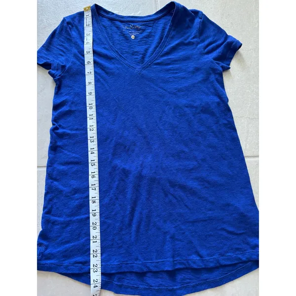 Lilly Pulitzer Top Womens XXS Blue Cotton Minimalist Capsule‎ Luxury Preppy - Image 8