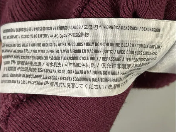 Abercrombie & Fitch Plum Half-Zip Fleece Cotton Blend Pullover Sweatshirt - Image 7