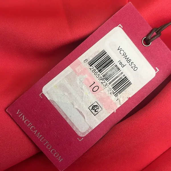Vince Camuto one sleeve large ruffle red dress NWT size 10 - Image 10