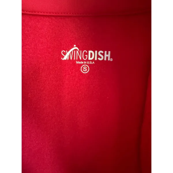 SwingDish Golf Vest Small Red Fleece Lined Ruffle Sleeve Full Zip USA Made NWOT - Image 5