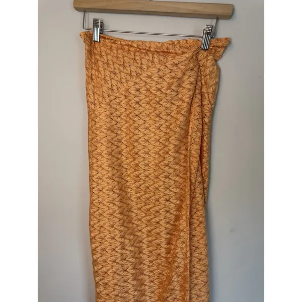 Ramy Brook Gaia Metallic Faux Wrap Maxi Skirt Coverup Size S retail $245 - Image 12
