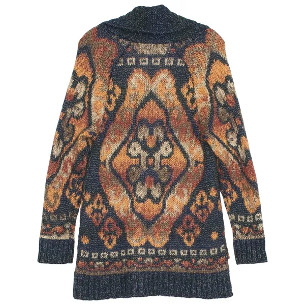 J Jill Cardigan Wool Blend Southwestern Aztec Boho Artisan Cozy Rustic Fall S - Image 3