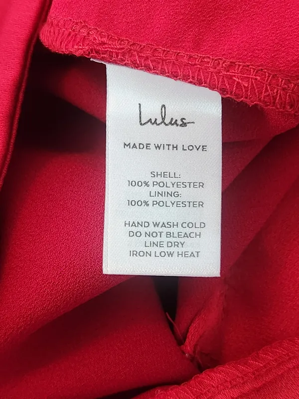 Lulus Red Satin Wide Leg Pants Size Medium NWT - Image 7