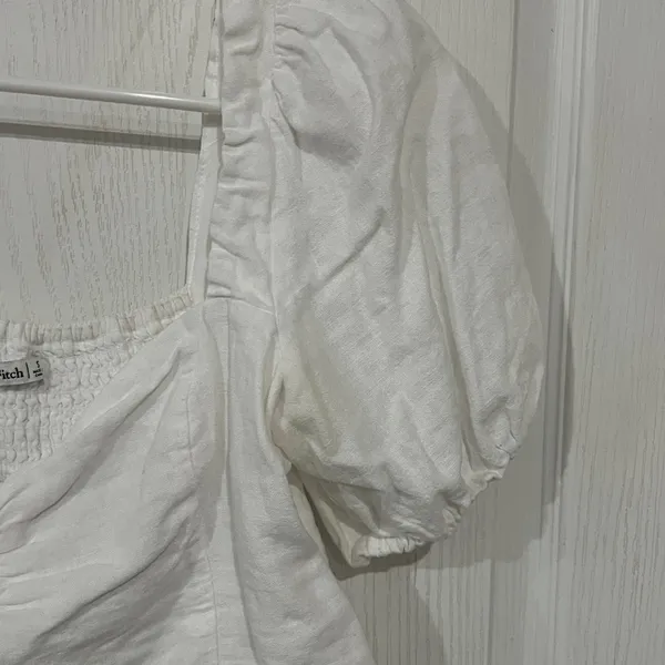 FINAL PRICE Abercrombie & Fitch White Puff Sleeve Blouse - Image 6
