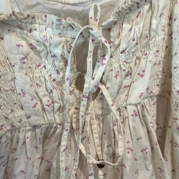 Free People Gabby Mini Dress In White Floral Print Small - Image 7