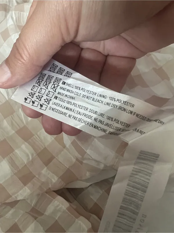 EN SAISON GINGHAM DRESS Size S Tan - Image 10