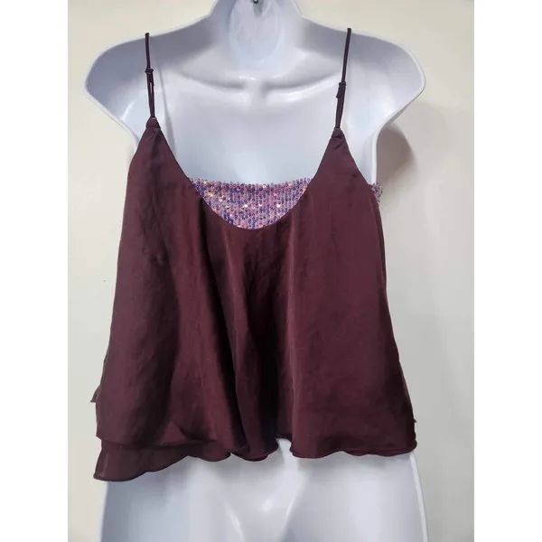 Free People Turn It On Sequin Cami Top Size S. B11 - Image 5