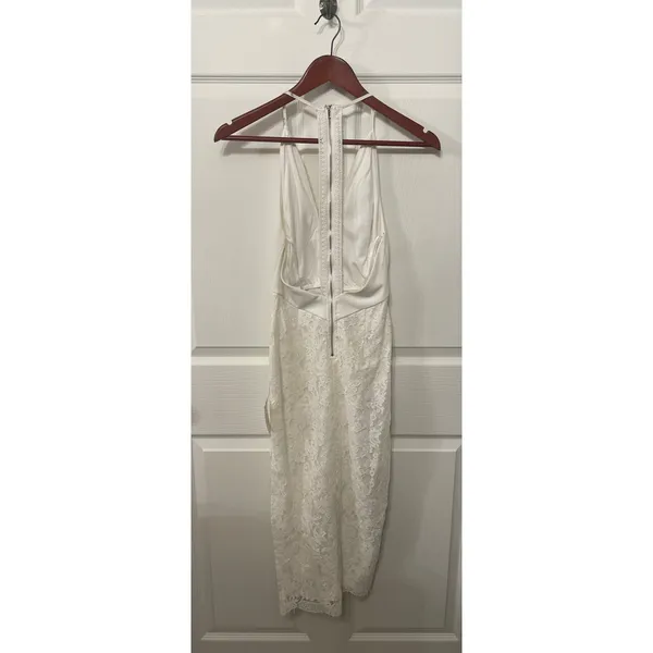 Lulus Romantic Message White Lace Midi Dress XS Bridal Shower Wedding NWT - Image 11