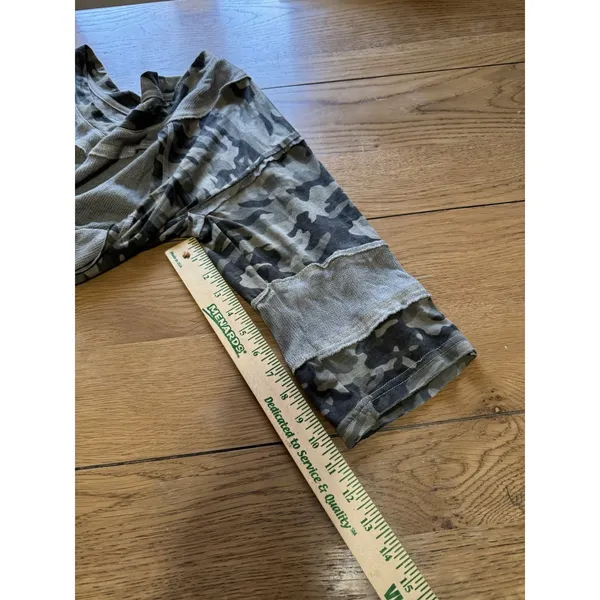POL Women Large Camouflage Lightweight Tunic Top Hi Low Stretch Casual‎ Grunge - Image 8