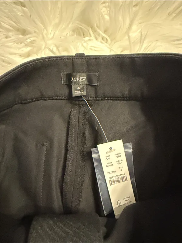 J. Crew Black High-Waist Wide Leg Pants size 4 inseam 25” brand new - Image 5
