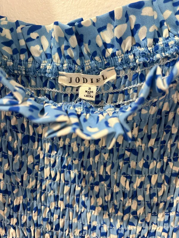 blue and white smocked dress - Image 2