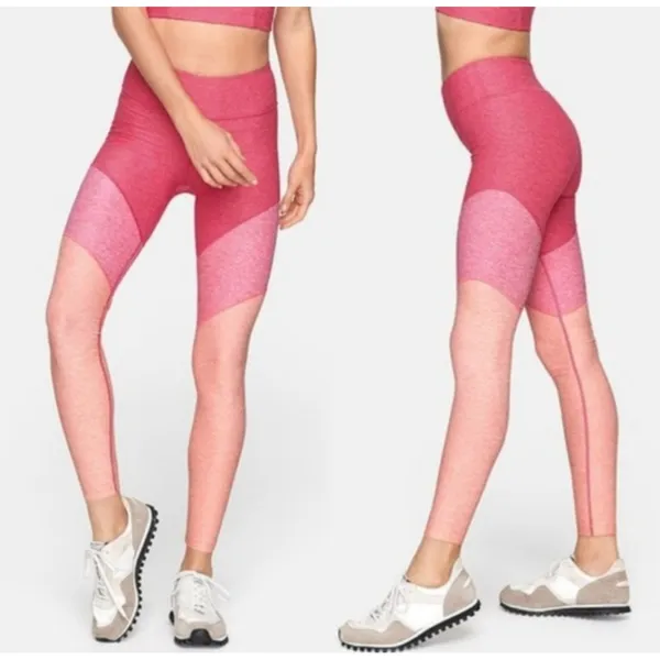 Outdoor Voices Womens S Pink Ombre 7/8 Leggings Colorblock‎ Activewear Pants - Image 2