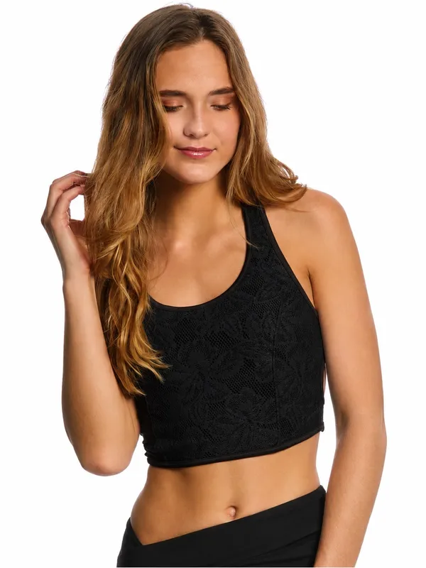 Free People Movement Beyond Crop Sports Bra Black Size Small Yoga Barre - Image 2